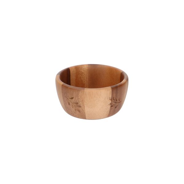 Schaal bladreliëf acaciahout Ø 12 cm