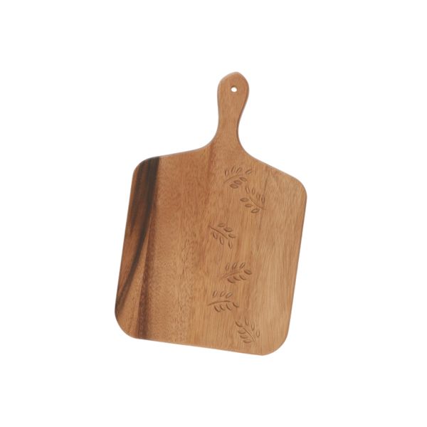 Planche de service, relief de feuillage, acacia, 24 x 24 cm