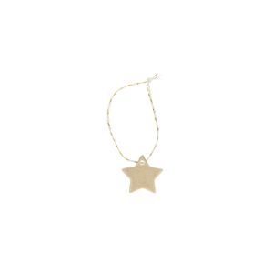 Hanging Christmas star, light grey porcelain with speckles, ⌀ 3,5 cm