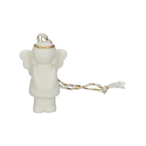 Suspension de Noël, ange, porcelaine blanche, 5 cm
