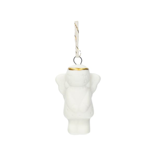 Suspension de Noël, ange, porcelaine blanche