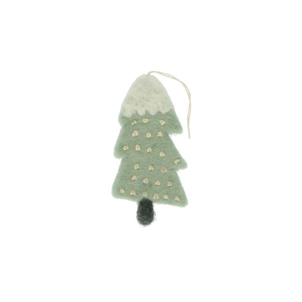 Kersthanger dennenboom, vilt, lichtgroen, 10 cm
