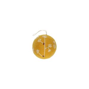 Boule de Noël, feutrine, jaune, Ø 7 cm