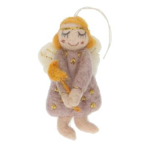 Weihnachtsanhänger Engel mit Mond, Filz, 10 cm