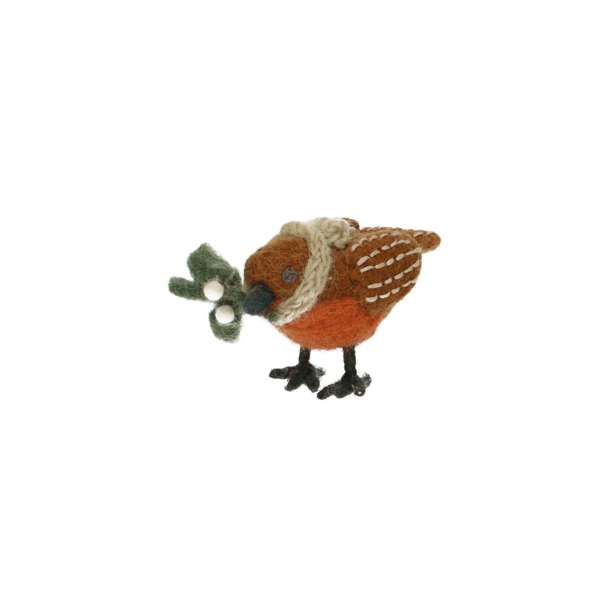 Kersthanger roodborstje, vilt