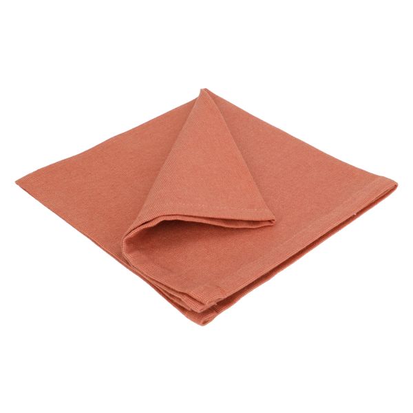 Napkin, GOTS organic cotton, rust brown, 40 x 40 cm