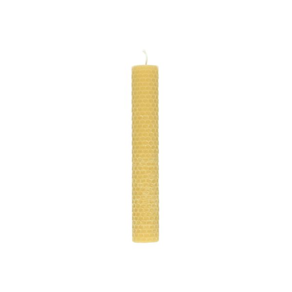 Kerze, Bienenwachs mit Wabenmuster