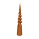 Kaars, gedraaid, toffee, 25 cm
