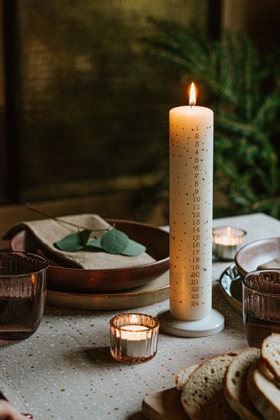 Adventkaars, ster en maan