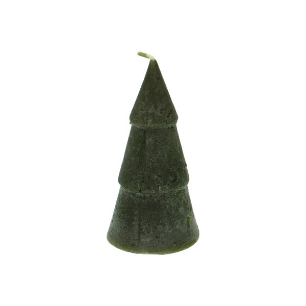 Kaars dennenboom, donkergroen, 14 cm