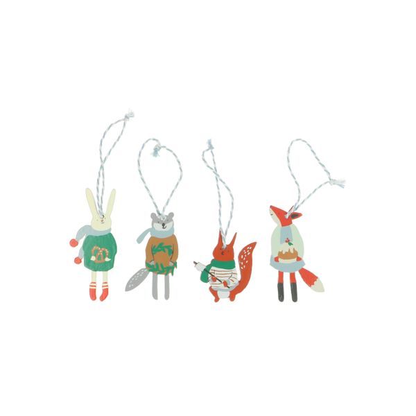 Kersthanger konijn, fsc-hout, 9 cm