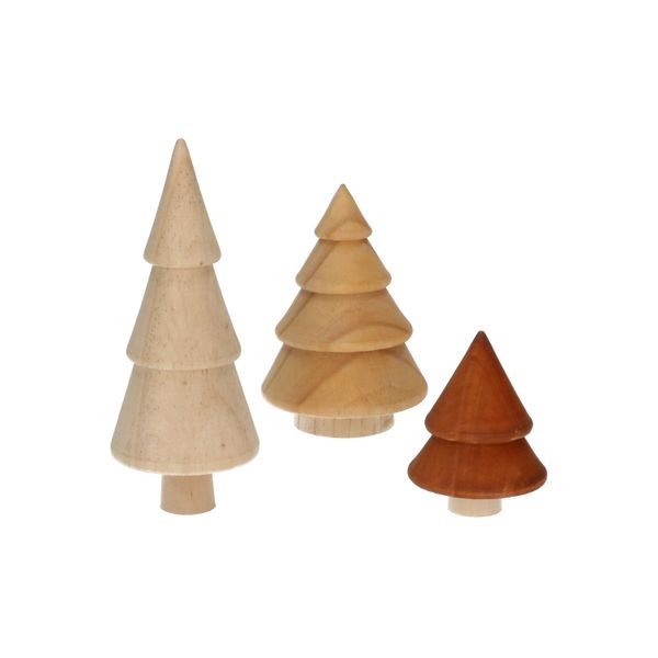 Kerstboom, hout,  16 cm