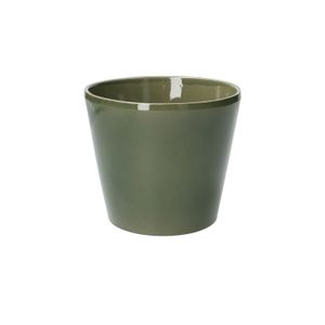 Flower pot, earthenware, dark green, ⌀ 15.5 cm