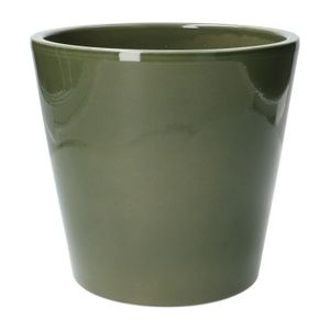 Flower pot, earthenware, dark green, ⌀ 20 cm