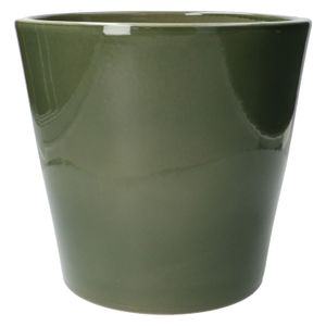 Flower pot, earthenware, dark green, ⌀ 24 cm