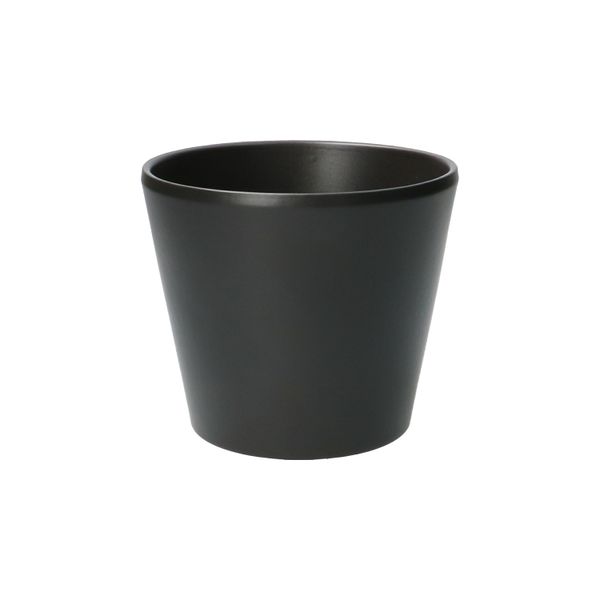Pot de fleur, céramique, noir, Ø 15,5 cm
