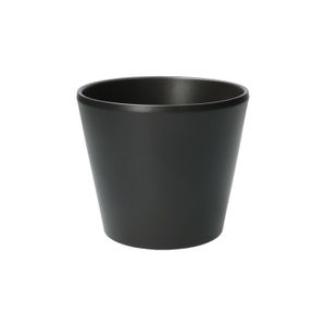 Flower pot, earthenware, black, ⌀ 15.5 cm