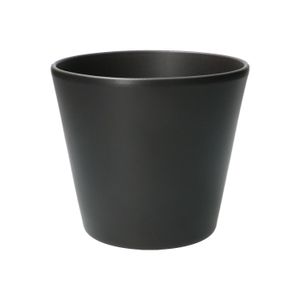 Flower pot, earthenware, black, ⌀ 17.5 cm