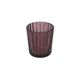 Bougeoir pour bougie chauffe-plat, nervuré, verre, violet, modèle haut
