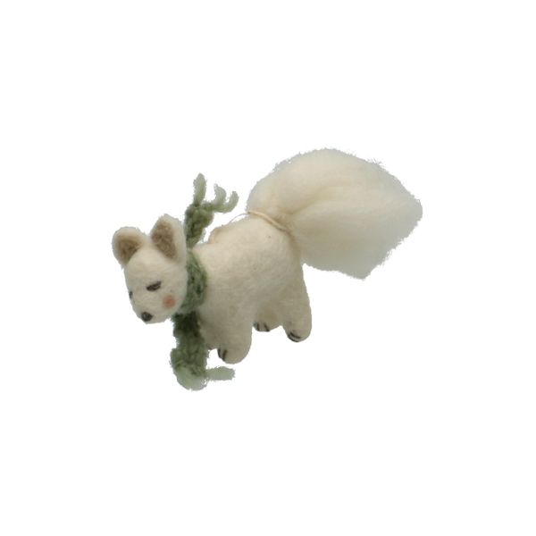 Kersthanger Vinnie de poolvos, vilt, 13 cm