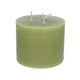 Bougie bloc, vert olive, 12 x 10 cm