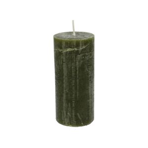 Block candle, forest green, 7 x 15 cm