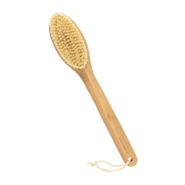 Bath and sauna brush, bamboo, hard bristles