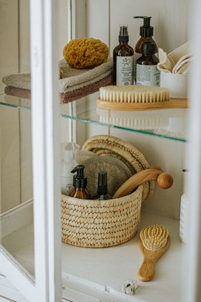 Brosse de bain/sauna, bambou, à poils souples