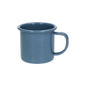 Cup with handle, enamel, blue mottled, Ø 9 cm