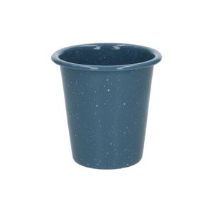 Beker, emaille, blauw gespikkeld, Ø 9 cm