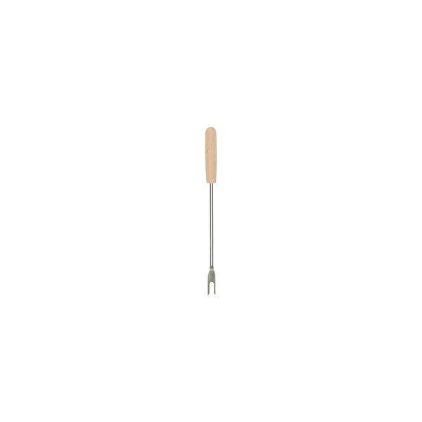 Cocktail fork with wooden handle, stainless steel