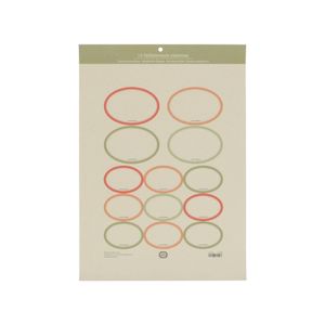 Labels, self-adhesive, assorted oval