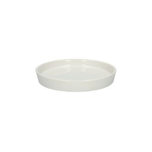 Bloempotschotel, aardewerk, wit, Ø 13,5 cm
