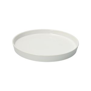 Bloempotschotel, aardewerk, wit, Ø 23,3 cm