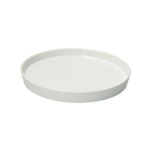 Plant pot saucer, earthenware, white, ⌀ 23.3 cm