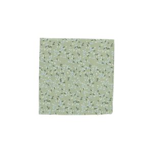 Napkin, organic cotton, green with cereal grain design