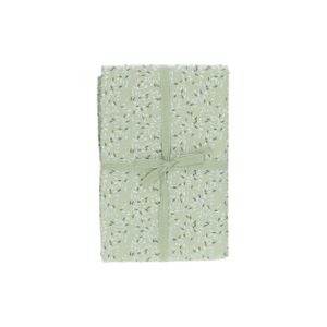 Tablecloth, organic cotton, green with grain pattern, 140 x 180 cm