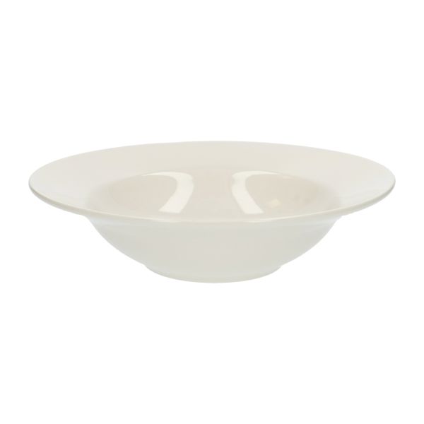 Assiette à pâtes 'Offwhite' en faïence, Ø 25,5 cm