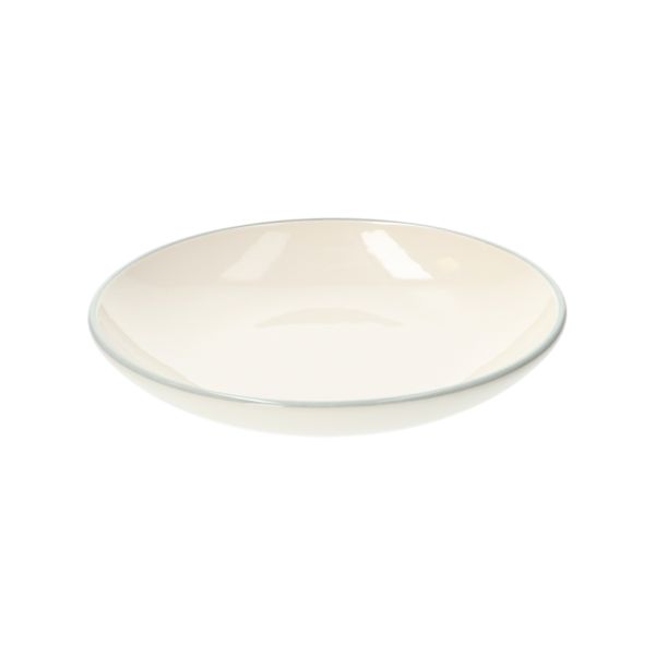 Bord diep, aardewerk, groene rand, Ø 23 cm