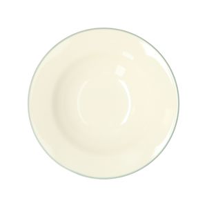 Soepbord, aardewerk, groene rand, Ø 26 cm