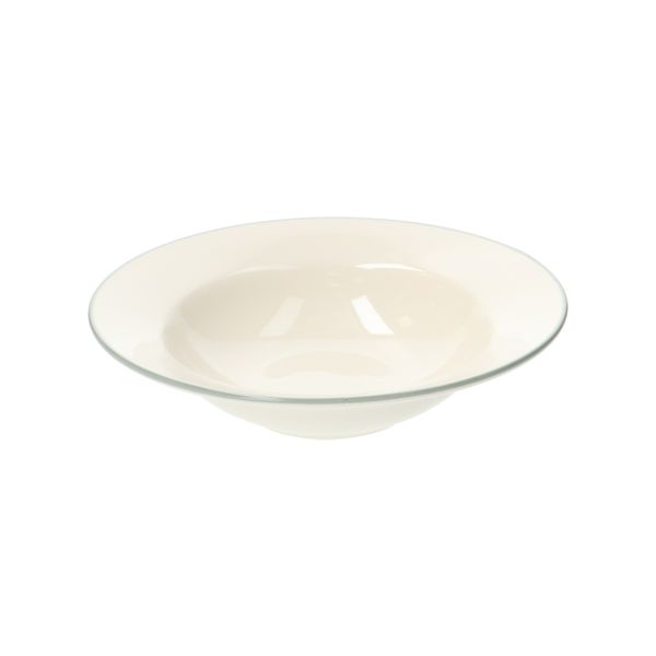 Soepbord, aardewerk, groene rand, Ø 26 cm