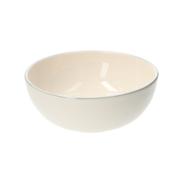 Plat de service, grès, bord vert, Ø 25 cm