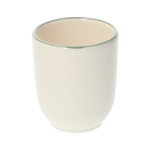 Beker, aardewerk, groene rand