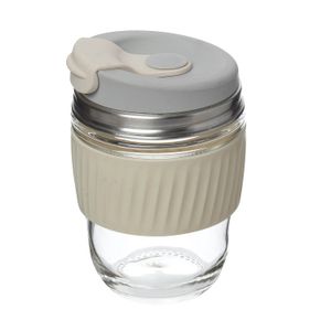 Travel mug, heat-resistant glass, 340 ml