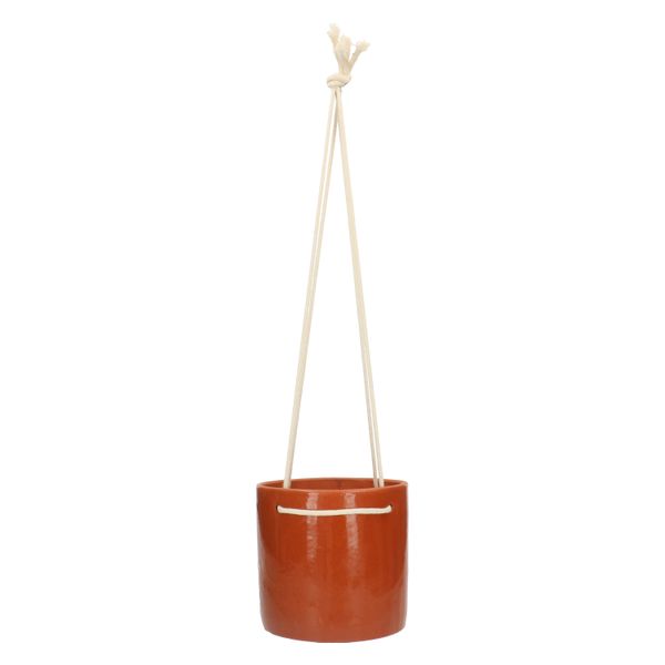 Bloempot met ophangkoord, terracotta,Ø 15,5 cm