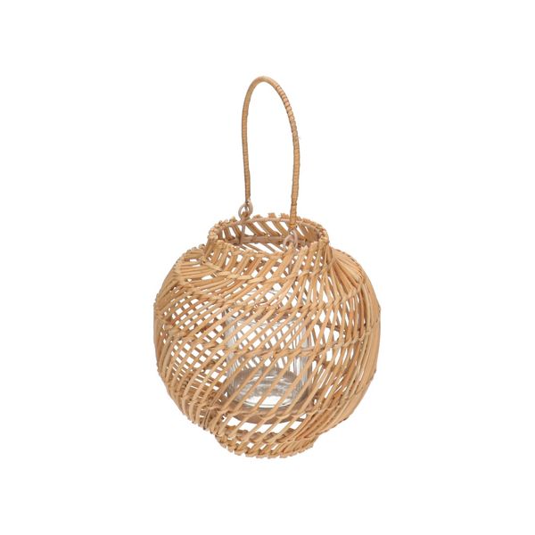 Windlicht twist, rotan, klein
