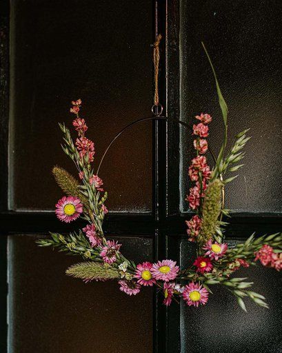 Droogbloemen, brievenbuspakket, roze
