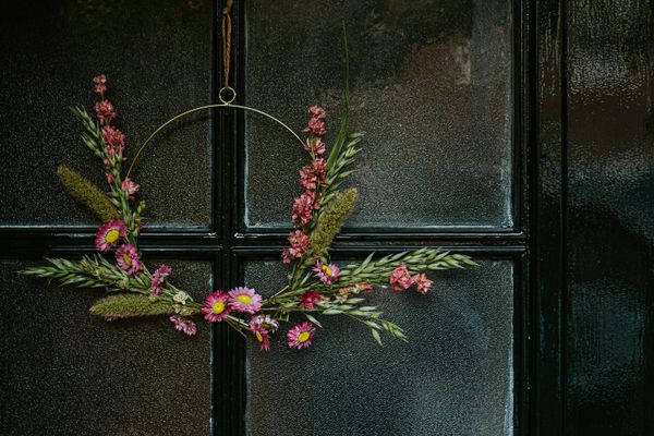 Droogbloemen, brievenbuspakket, roze