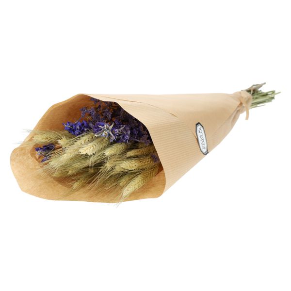 Droogbloemen, gemengd boeket, blauw