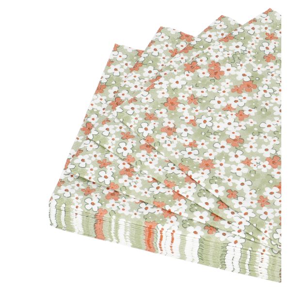 Servetten, papier, bloemen, 25 x 25 cm, 20 stuks Servetten, papier, bloemen, 25 x 25 cm, 20 stuks